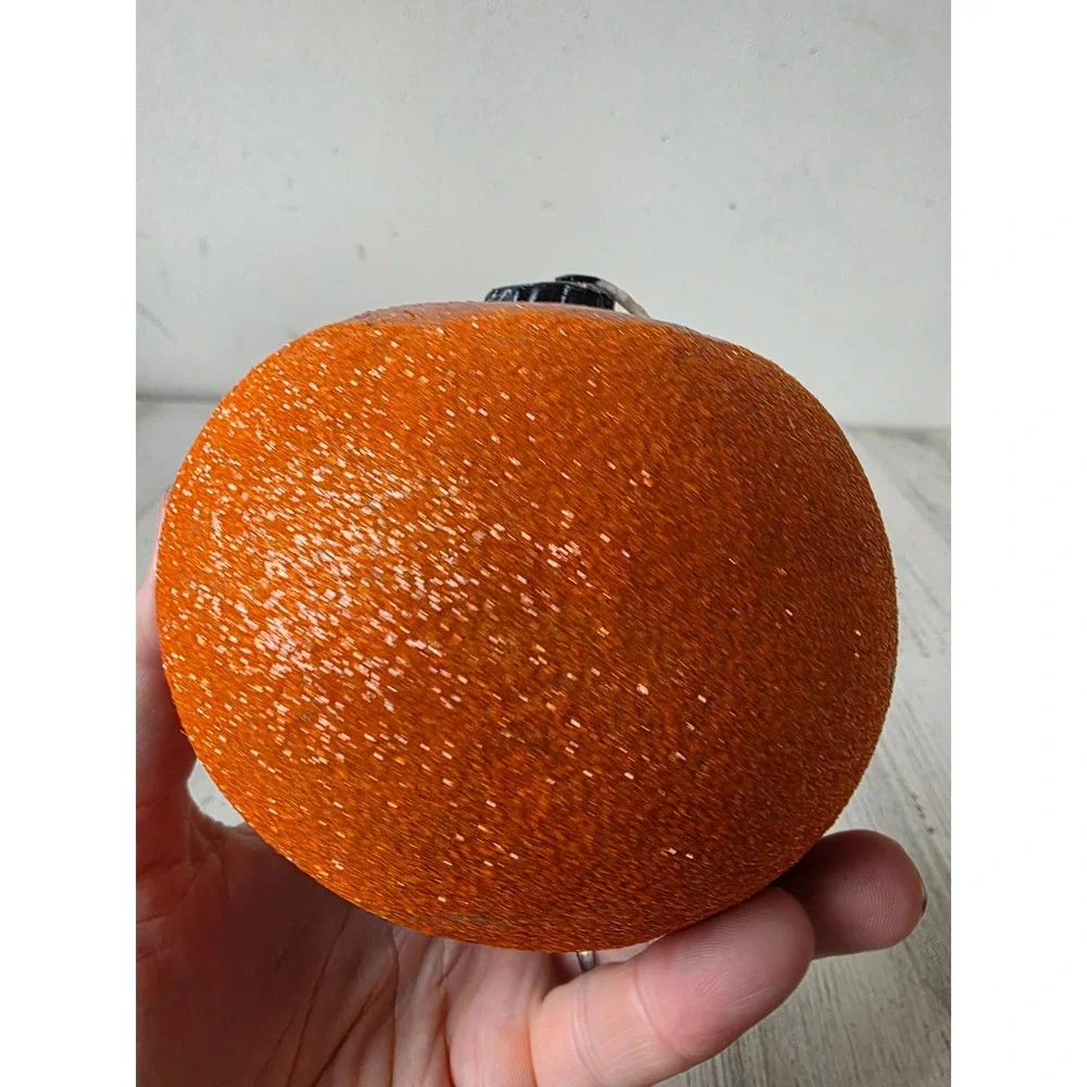 Dept 56 glitter pumpkin Halloween glitterville? Candle figurine statue decor